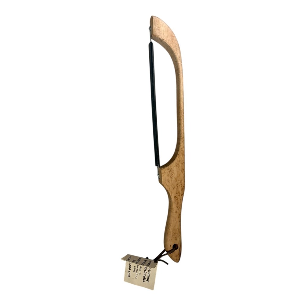 Treestump Woodcrafts Country Bread Knife Wooden Bow Handle Serrated Blade NEW